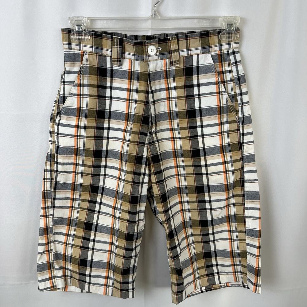 South Pole Multi Colored Plaid Bermuda Jorts Shorts Cotton-Blend Mens Size 29